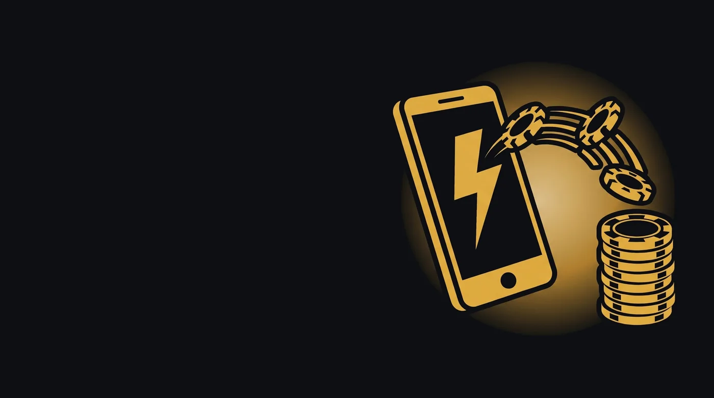 A phone sending poker chips to a stack, for Cash App poker deposits